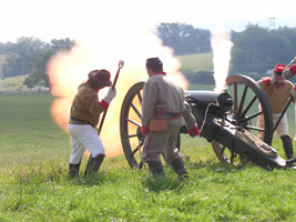 Description: W:\HTML\keys battery\Battleforfortrichardson\cannonfire.JPG